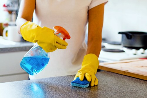 Spot cleaning upholstery during stain removal in Chinatown