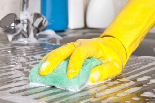 Deep upholstery cleaning service for a sofa in Chinatown